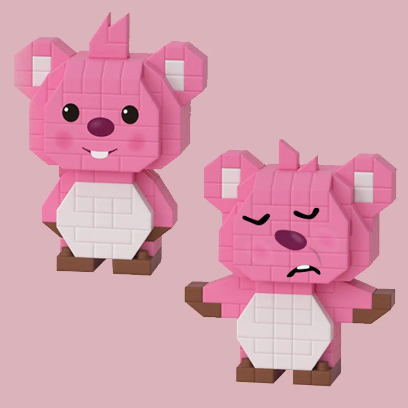 Детский конструктор-пазл игрушечный бобр клубничный медведь