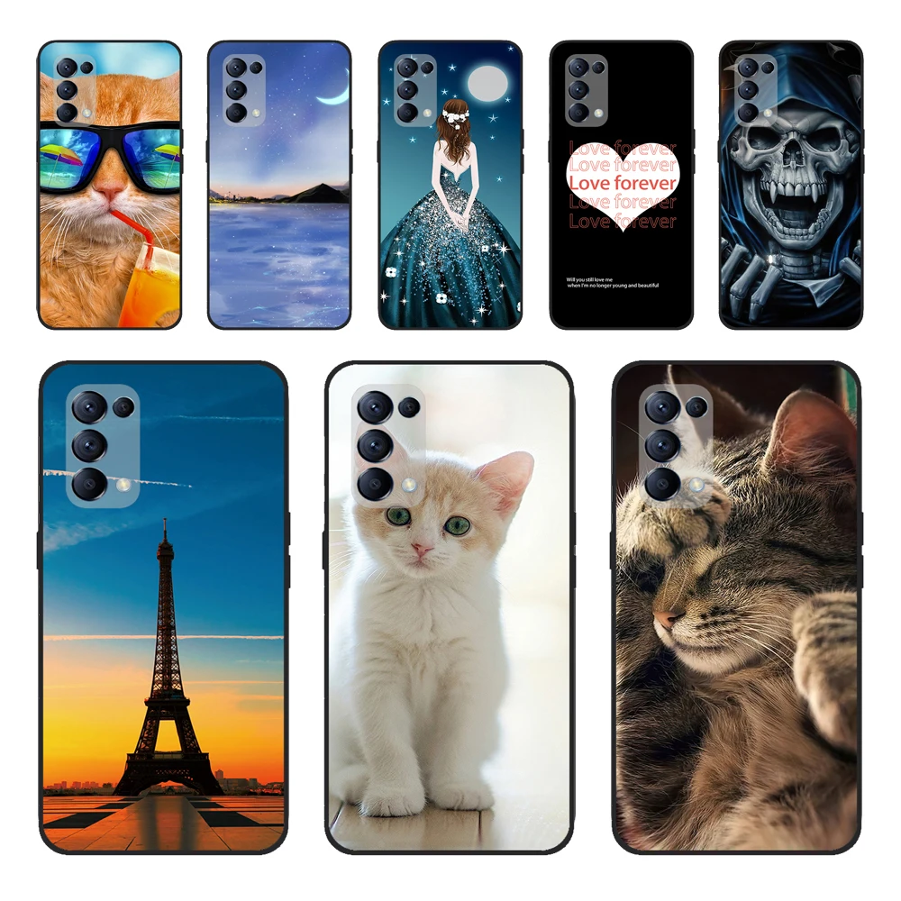 Чехол для OPPO Reno 5 5G, Reno5 4G, из термопластичного полиуретана (TPU), мягкий