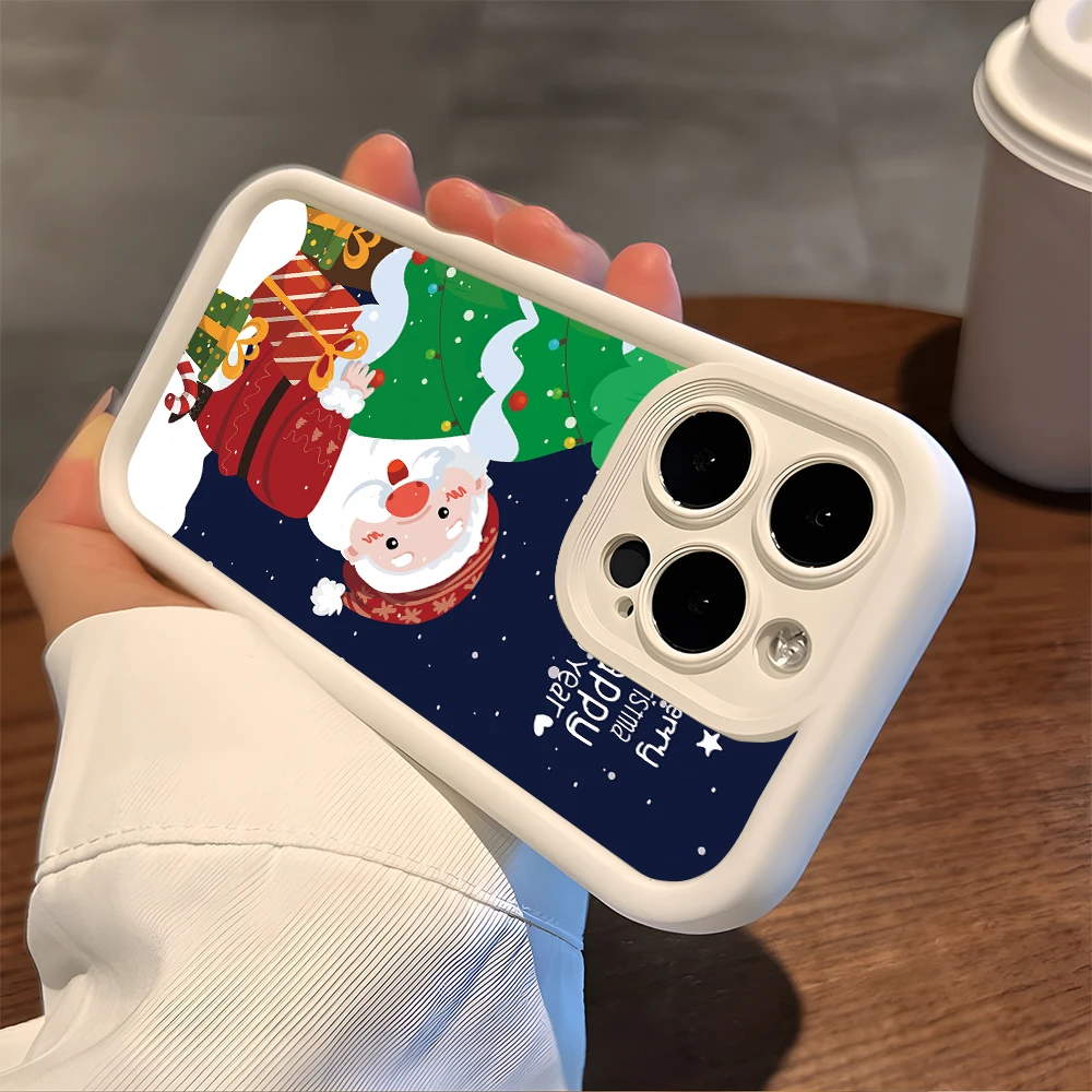 Рождественский чехол для телефона с Санта-Клаусом и снеговиком для Realme 13 12 Pro Plus 5G 11 10 C67 C65 C61 C63 C55 C51 C35 GT 6 6T Neo 6 Soft Cover (art.: 3920ca68d65f5) - 3920ca68d65f5