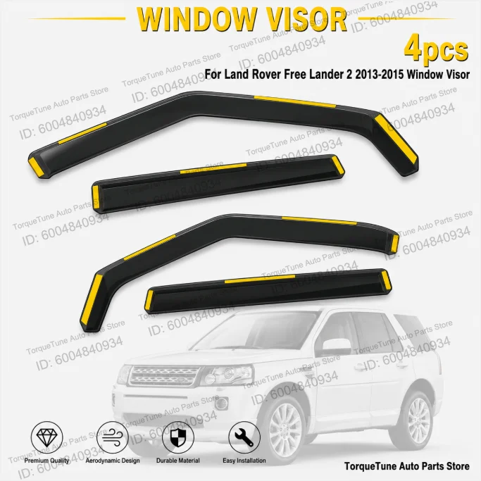 Фото Для Land Rover Freelander 2 2013-2015: Внутриканальные боковые ветровики, простая установка, прочные, идеально подходят, внешние автозапчасти №1