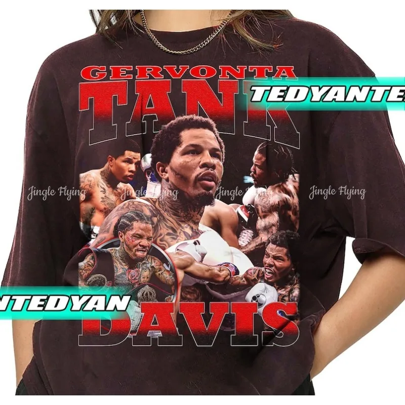 Фото Винтажная боксерская футболка Gervonta Davis для женщин и мужчин унисекс №2