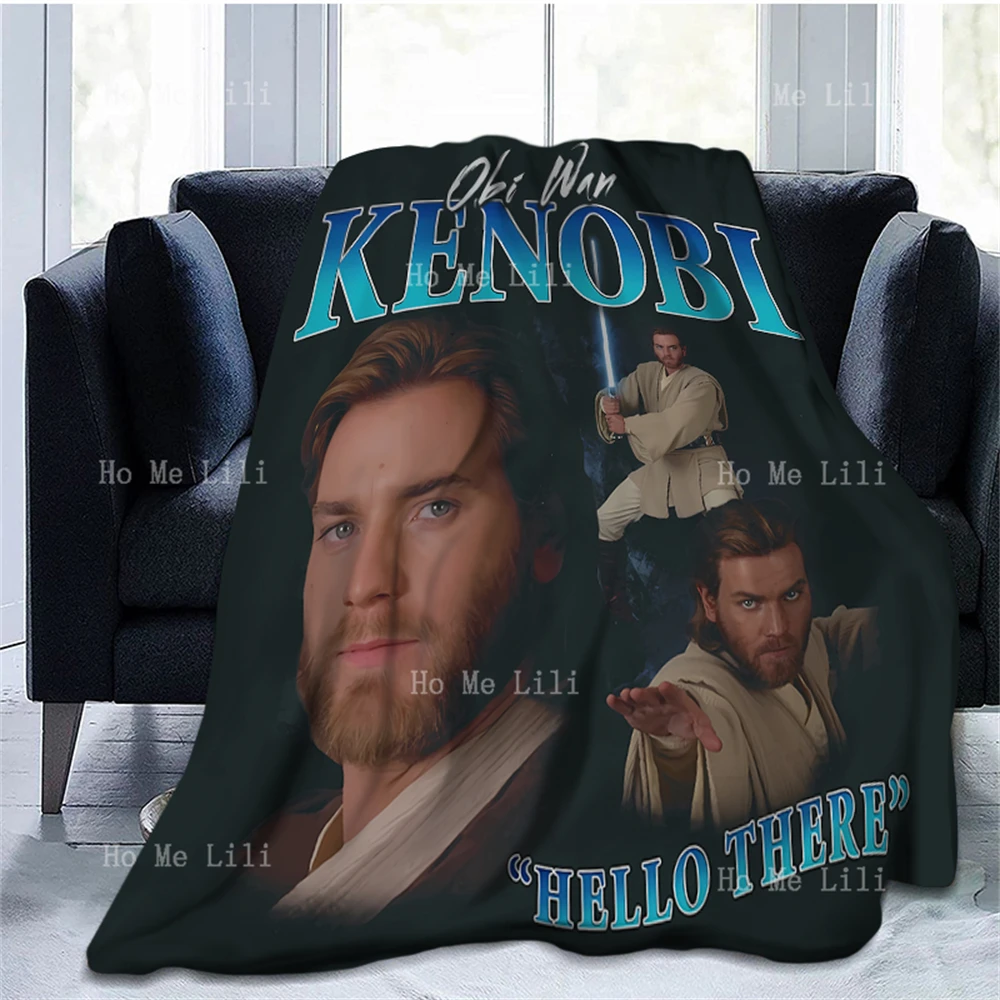 Мягкое и удобное фланелевое одеяло Оби-Ван Кеноби с персонажами фильма Лучший