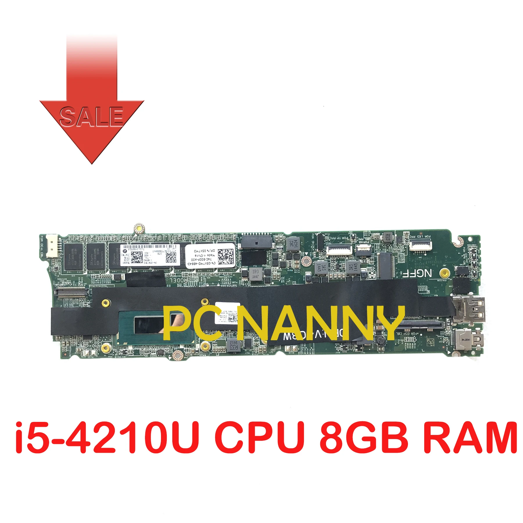 

Материнская плата PCNANNY для ноутбука DELL XPS 13 9333, процессор DAD13CMBAG2 05XTMD i5-4210U, 8 ГБ ОЗУ