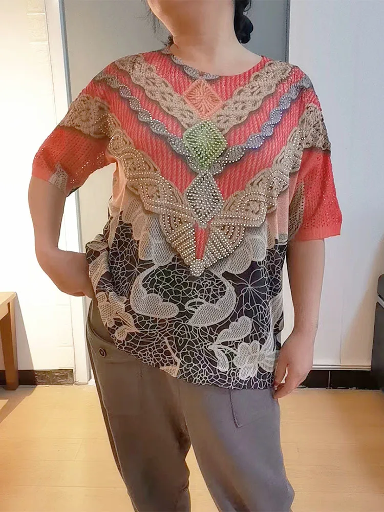 Max LuLu 2023 летняя одежда женские модные свободные футболки с принтом и бриллиантами