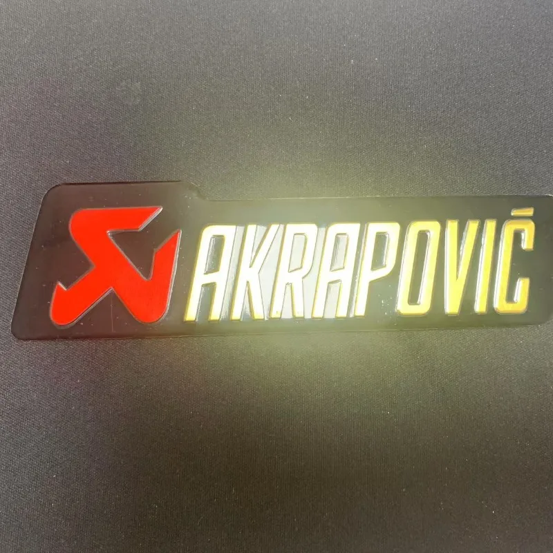 

Термостойкая алюминиевая наклейка для выхлопной системы Akrapovic - высокопрочная наклейка на глушитель мотоцикла