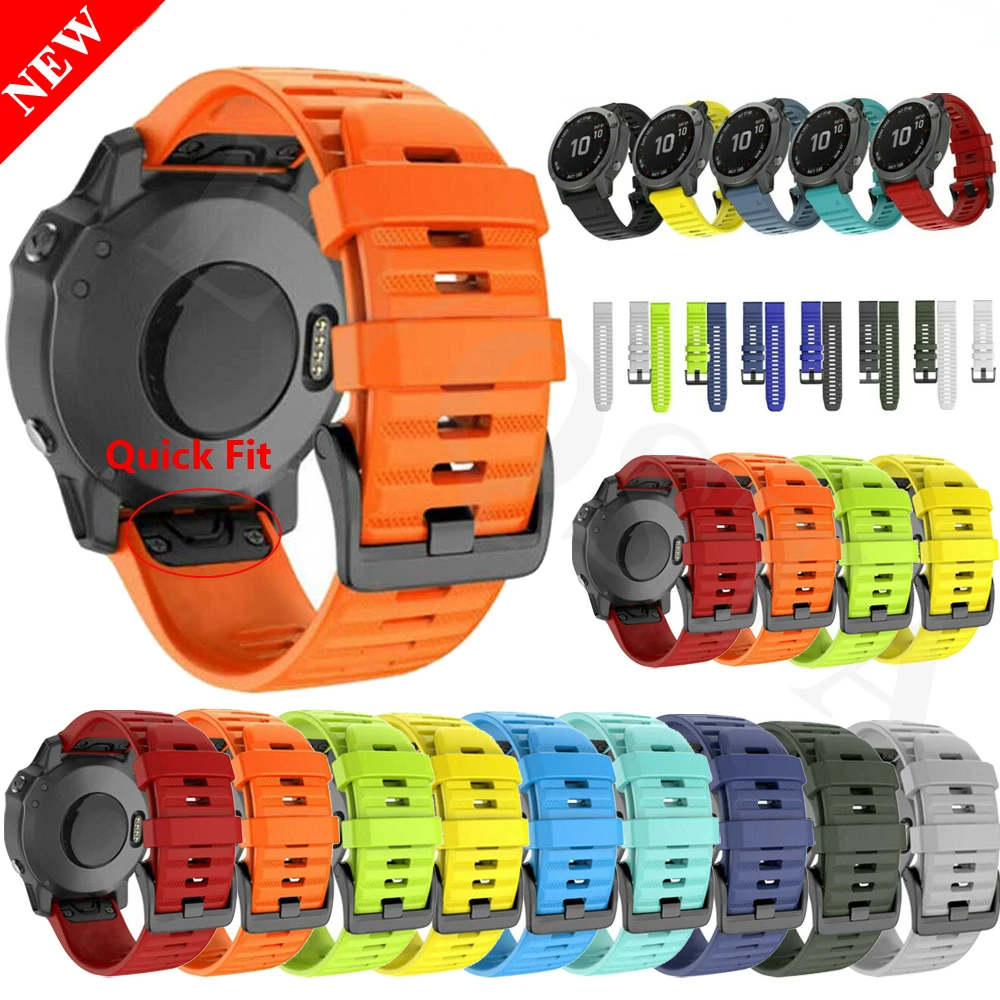 

26 22 20MM Silicone QuickFit Watchband Straps For Garmin Fenix 7X 7 7S 6X 6 6S Pro 5 5X 5S Smartwatch Easyfit Wristband Bracelet