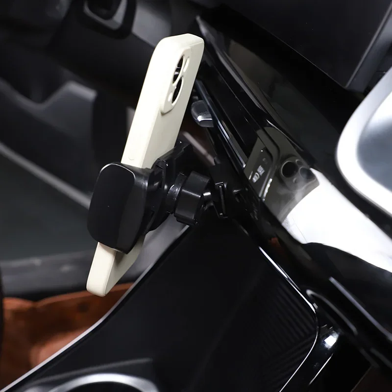Для BMW X1 IX1 U11 2023-2024 ABS черный автомобильный держатель для мобильного телефона с