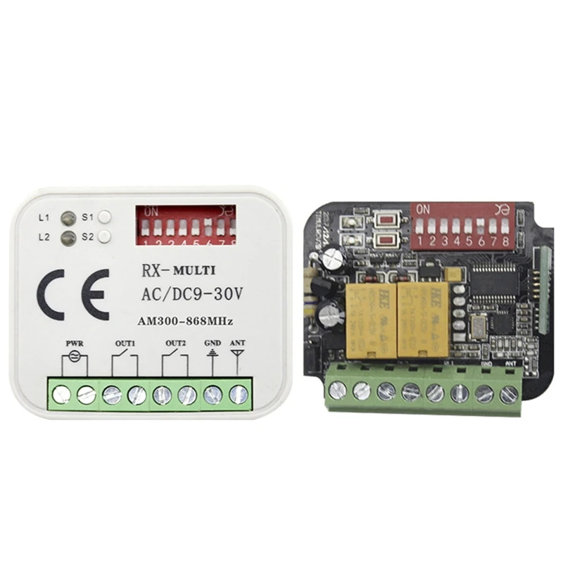 

Garage Gate Remote Receiver 300-868MHZ AC/DC 9-30V Receiver For Garage Door Command Gate Control Transmitter Controller