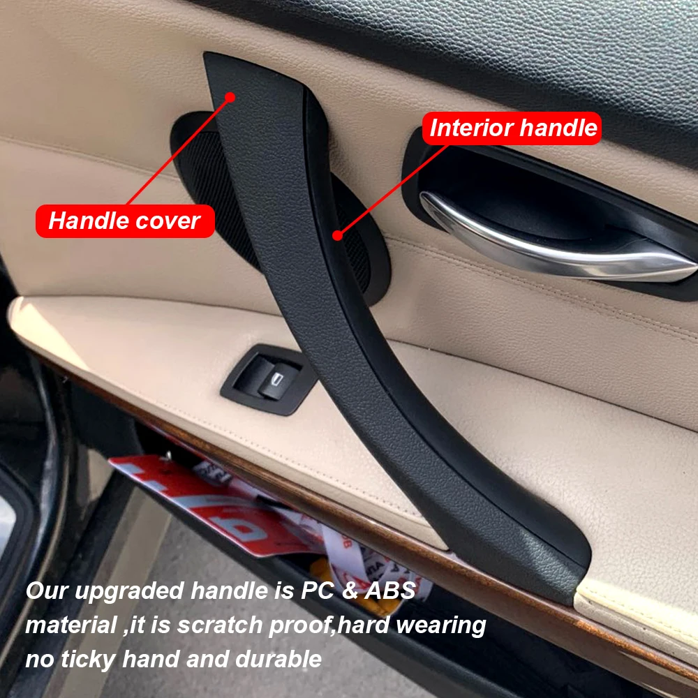 Фото Полный комплект внутренних дверных ручек для BMW 3 серии E90 E91 318 320 325 328 330 335, часть внутренней панели дверей, ручка, накладка накладки №4
