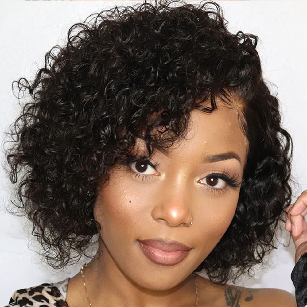 180 плотность прозрачные кружевные передние парики парик из человеческих волос Remy