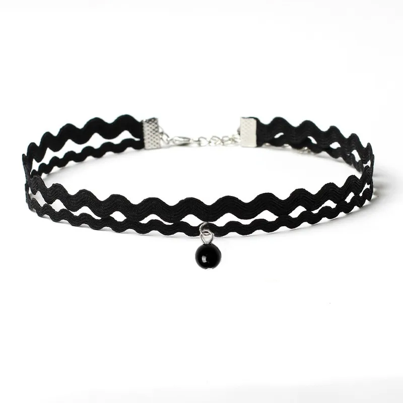 Женское бархатное ожерелье-чокер черное ожерелье в готическом стиле украшение