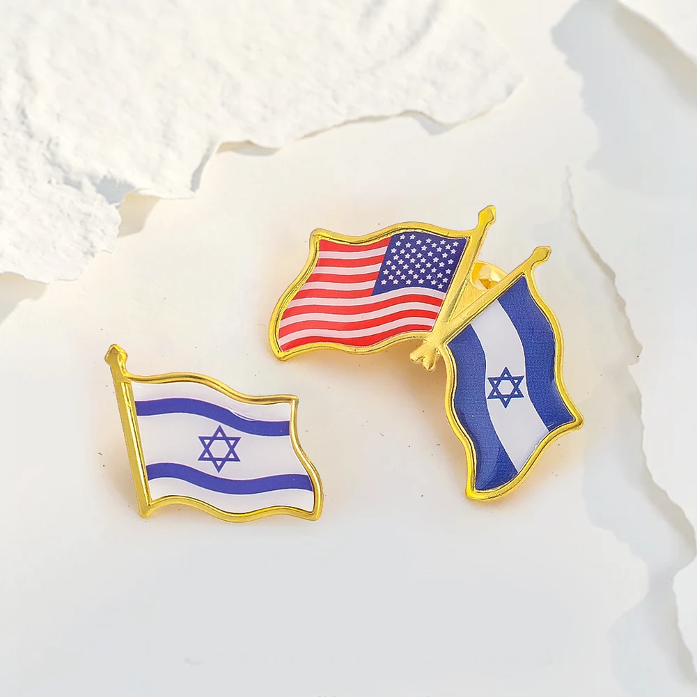 Эмалированный значок с национальным флагом США Америки броши изображением