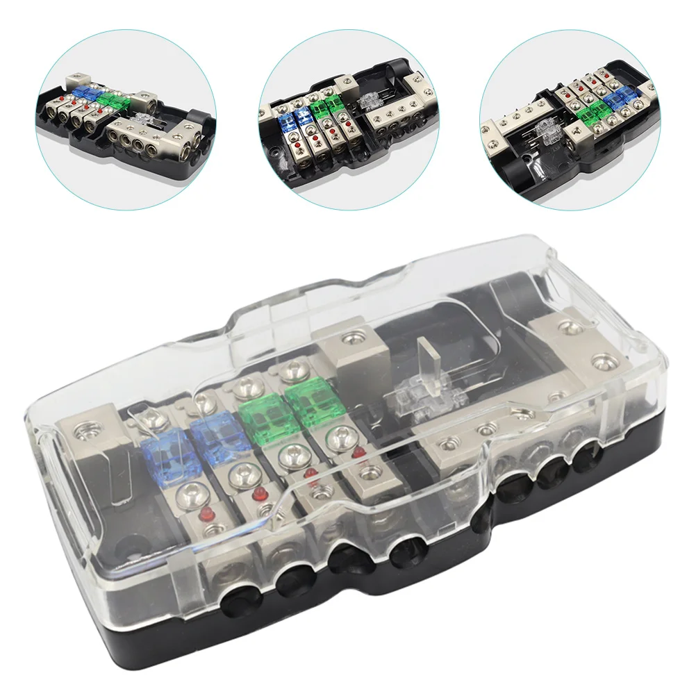 

Car Fuse 6 Way Fuse Box Fuse Block Cover Boat Fuse Block Fuse Block Holder Fuse Box Ground Fused Distribution Block