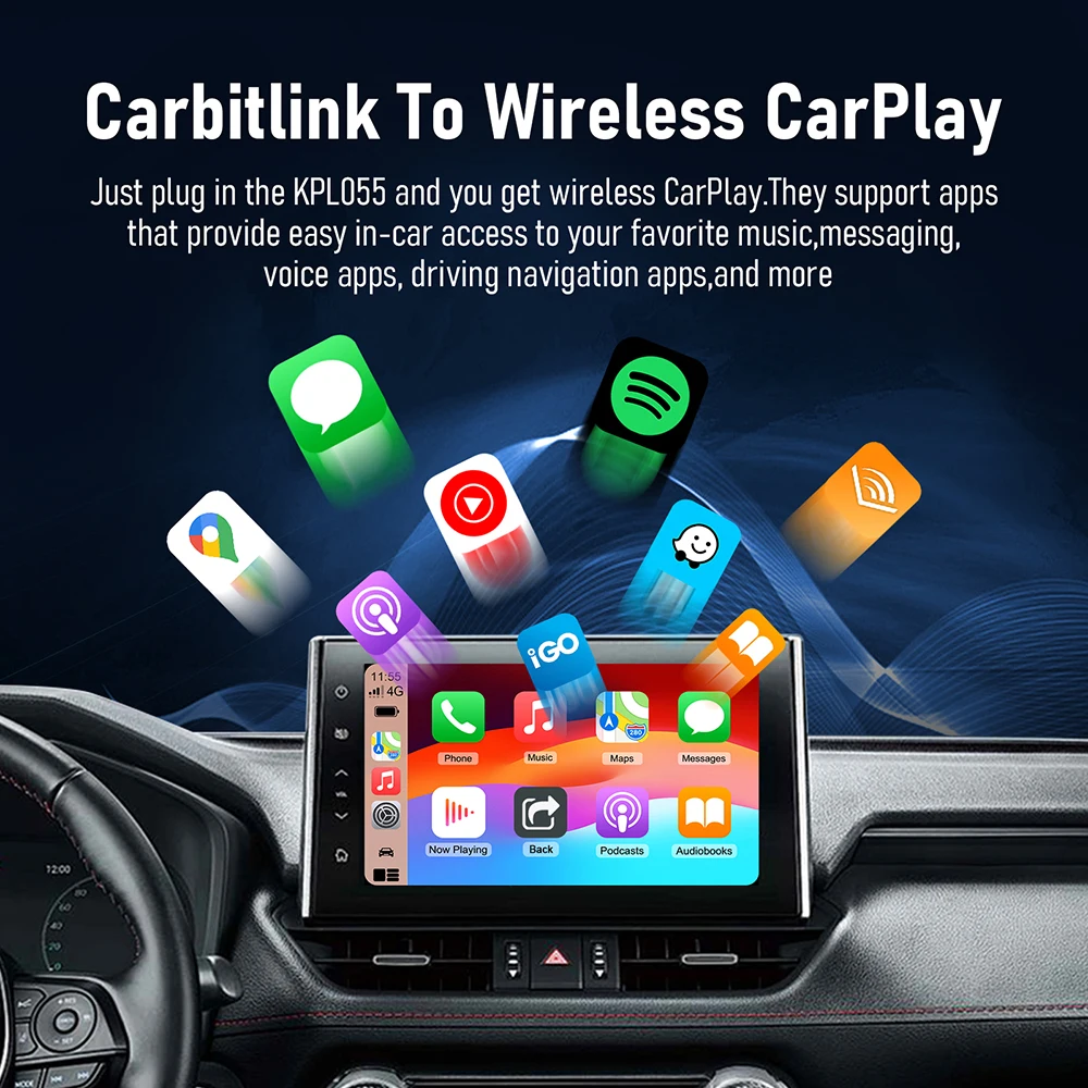 Проводной Carbitlink Easylink подключается к адаптеру Wireless CarPlay Android Auto Baic Jetour Geely Chery