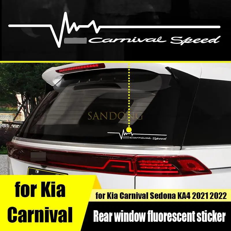 

rear window glass fluorescent sticker decorative film logo creative film for Kia Carnival Sedona KA4 2021 2022