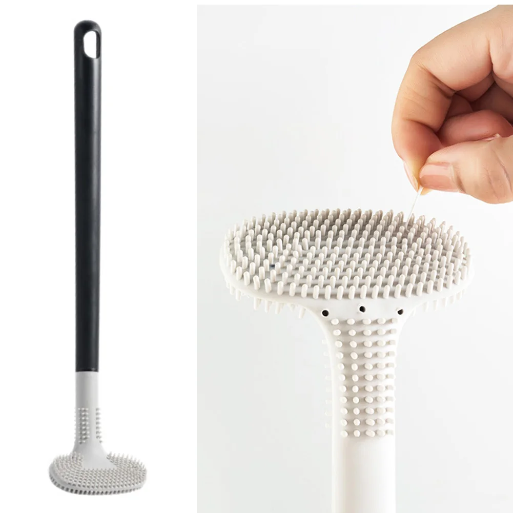 

Soft Toilet Brush Deep Cleaner Silicone Soft Bristles Brush Cleaning Wall Mounted Bathroom Brush WC Accessories Toilet Brush