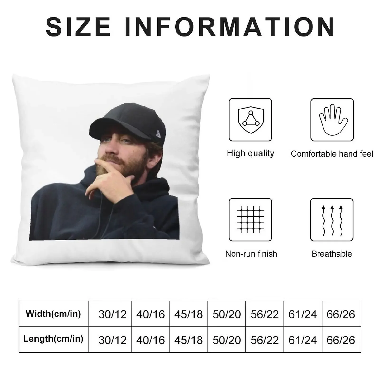 Чехол для подушки с изображением Джейка Gyllenhaal