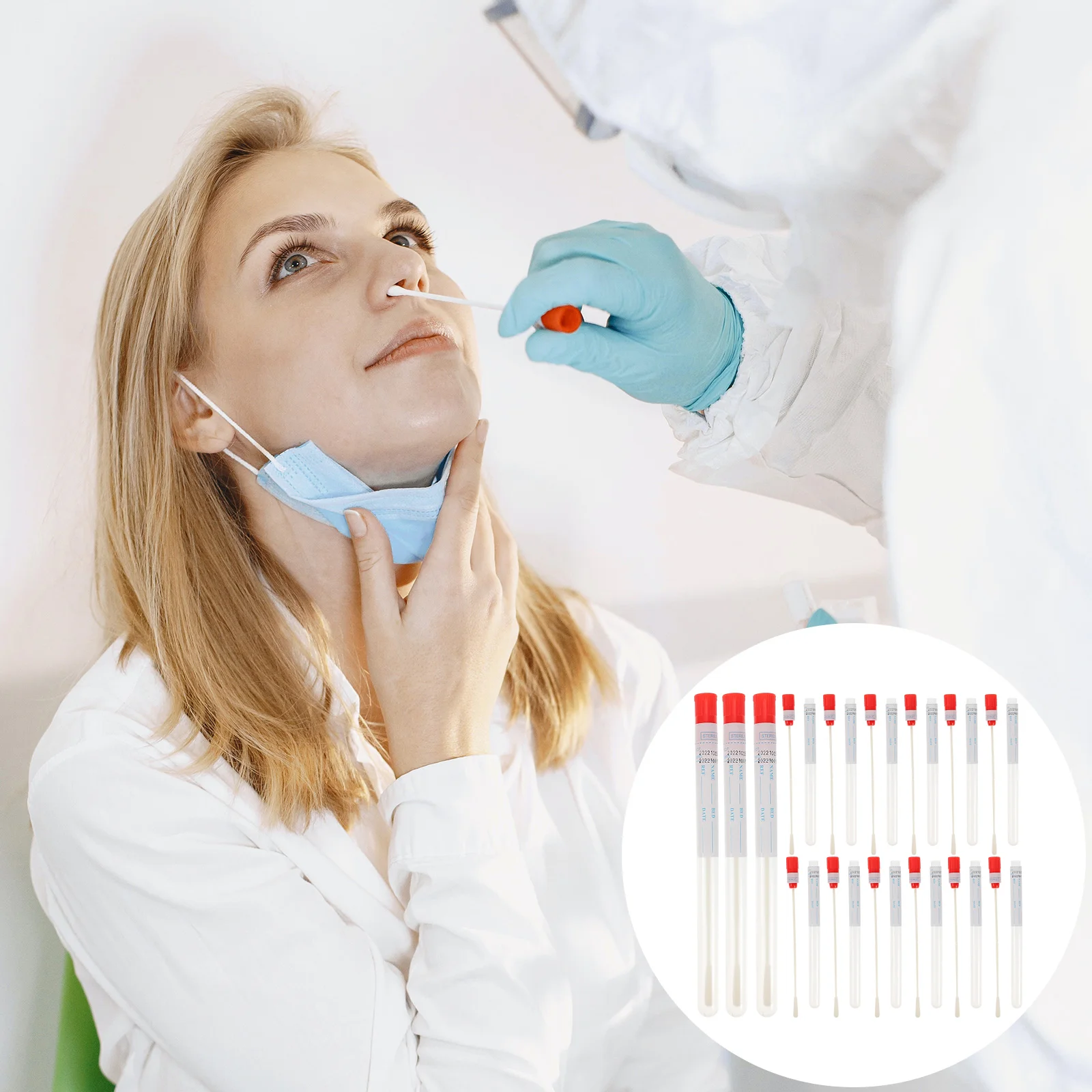 

Swabs Swab Sampling Collection Flocked Oropharyngeal Disposable Sterile Throat Nasal Sample Nasopharyngeal Stick Inspection Oral