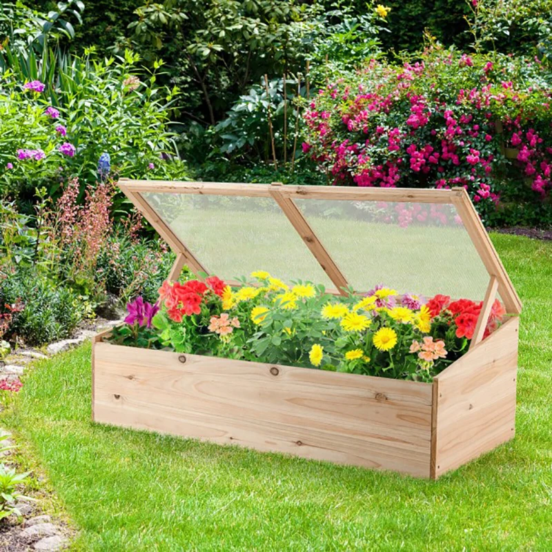 Wooden Garden Portable Greenhouse Cover Garden Cover Plants Flower House Corrosion-resistant Plants Cover Flower Plant Gardening