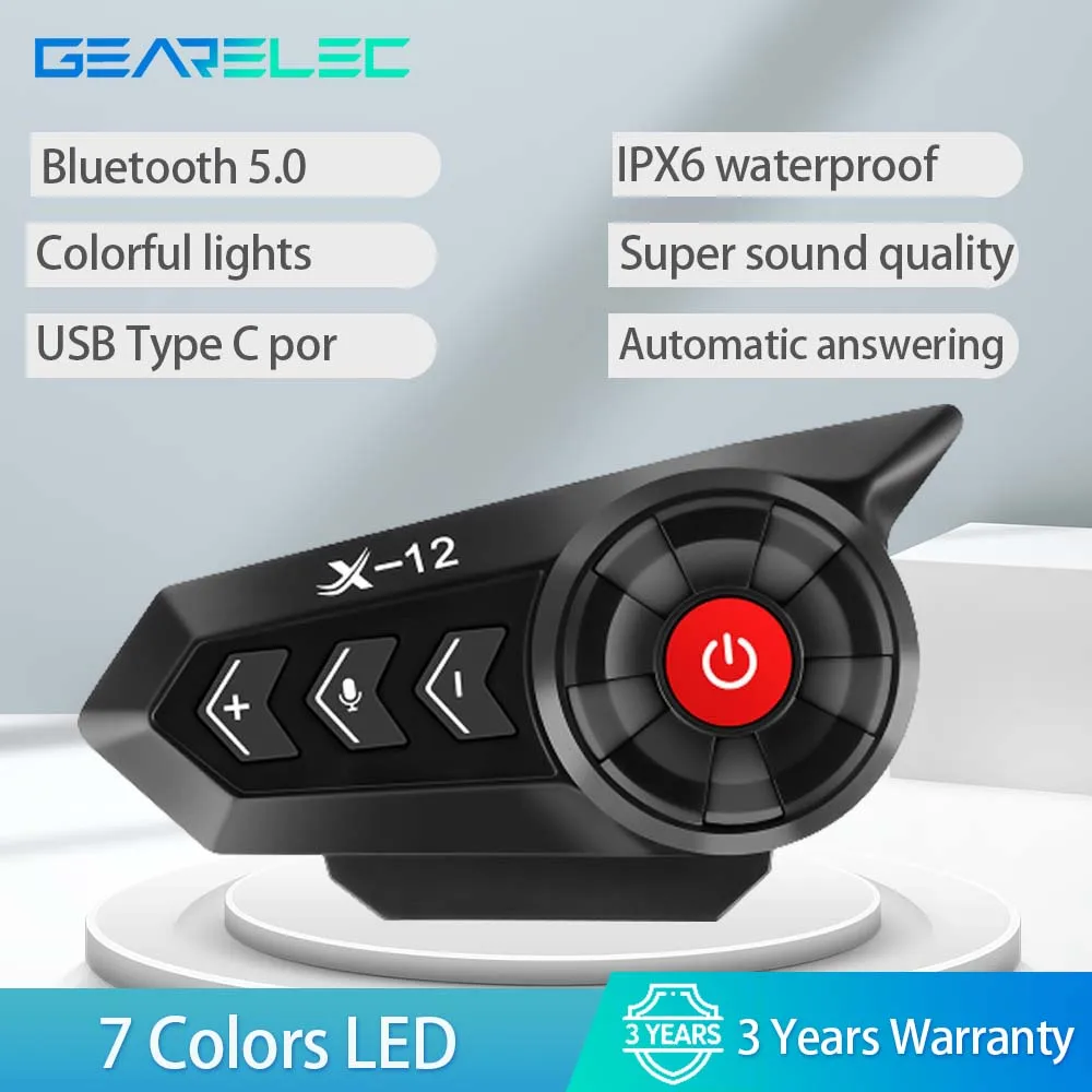 

Bluetooth-гарнитура Gearelec для мотоциклетного шлема, BT