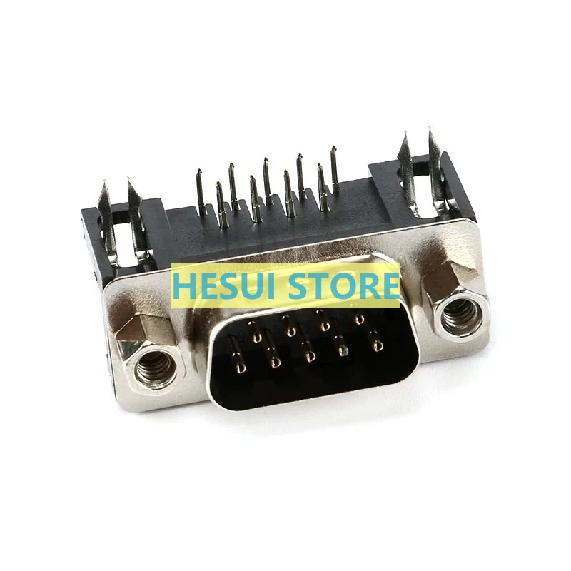 DR9/15/25 Вилка-розетка папа/гнездо 9/15/25 жил/параллельный порт изогнутая на 90