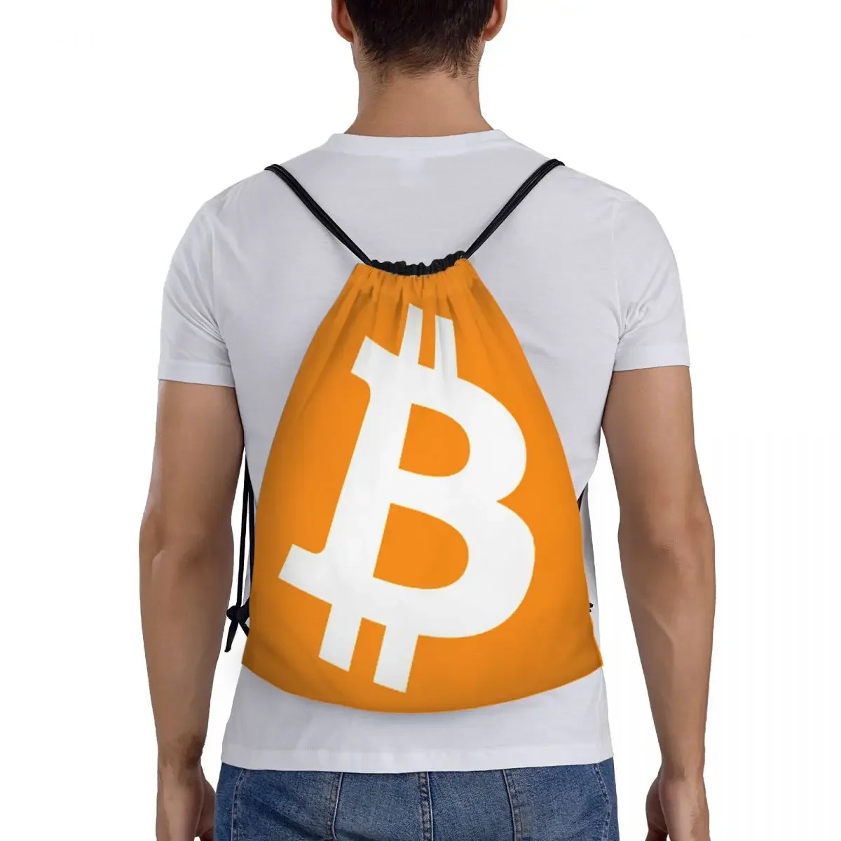 Рюкзак на шнурке для криптовалюты биткоина женский и мужской спортивный рюкзак