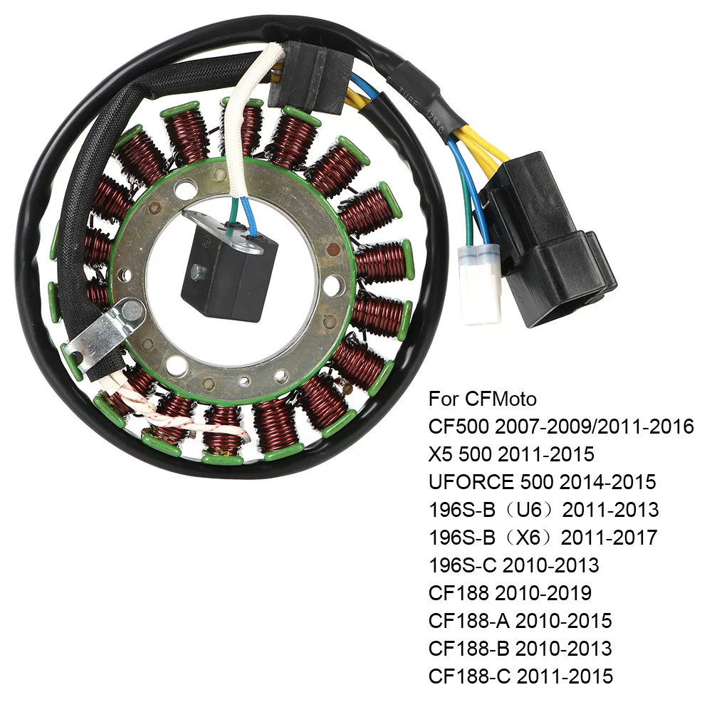 

For CFMoto CF500 500cc X5 UFORCE 500 196S-B -C U6 X6 CF188 UTV ATV Magnetic Coil Motorcycle Generator Stator Coil Comp