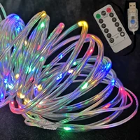 50100 leds usb waterproof rgb remote control outdoor christmas lighting garden decorative garland tube rope string lights