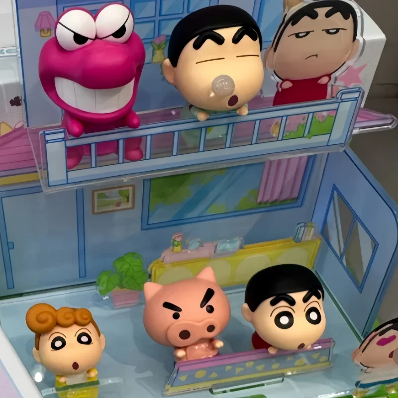 Фото Коллекционная фигурка Funism Crayon Shin Chan: миниатюрная аниме-фигурка в лежачей позе, трендовый аксессуар для приборной панели автомобиля №2