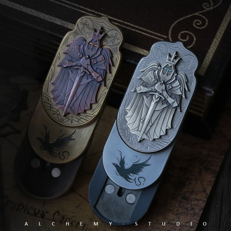 

Knights Round Table Series-Arthur Brass Stainless Steel Push EDC Decompression Tool Medieval Style