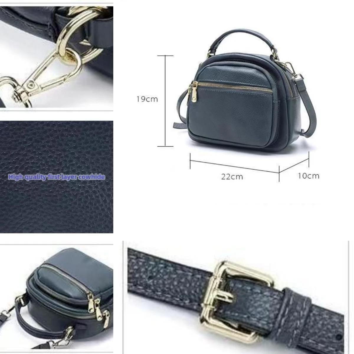 Модная простая сумка-мессенджер из натуральной кожи новая Универсальная