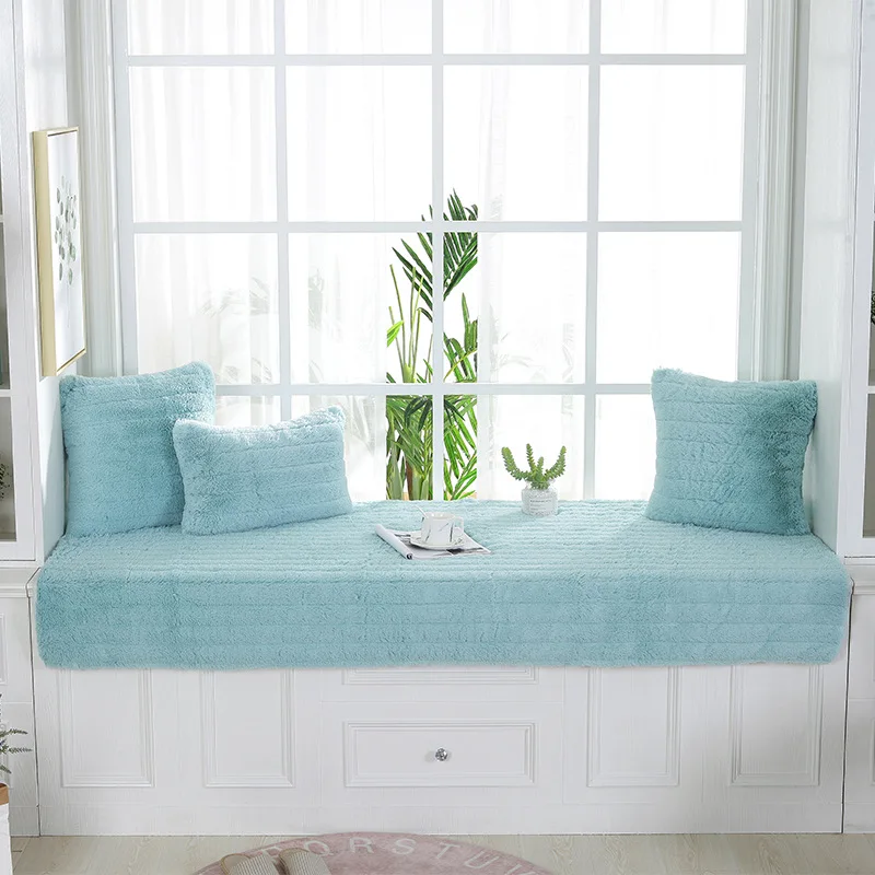 Плюшевый коврик для эркера Нескользящая подушка балкона всесезонный