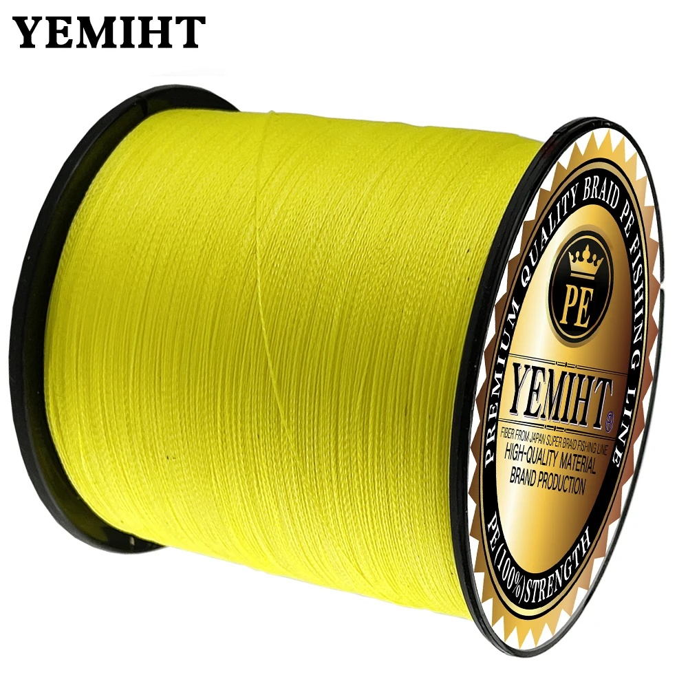 

YEMIHT X4 Braid Fishing Line 300M Strong PE Abrasion Resistant 4 Strands Fishing Wire For Sea Freshwater Saltwater Fishing Gear