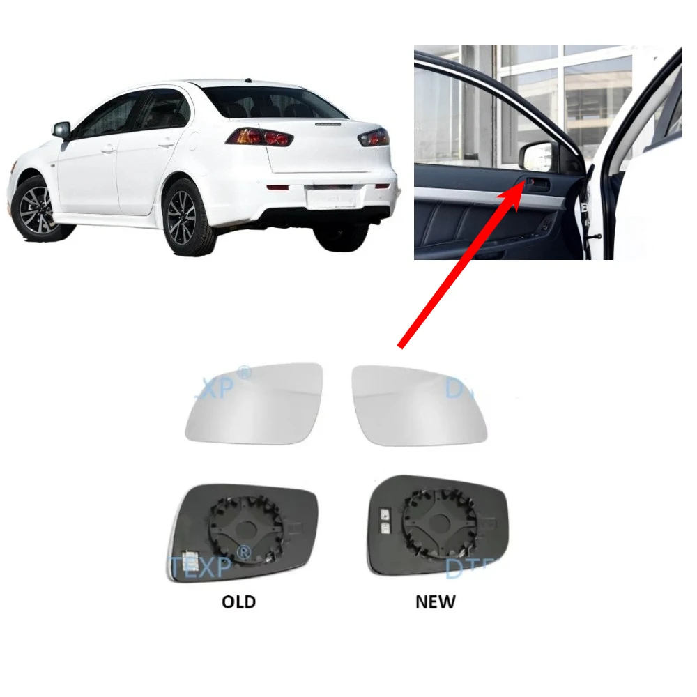 

1 шт. стекло бокового зеркала заднего вида с левым рулем для Lancer 2013-2020 7632C383 держатель заднего зеркала для EVO с подогревом 2007-2012 7632A633