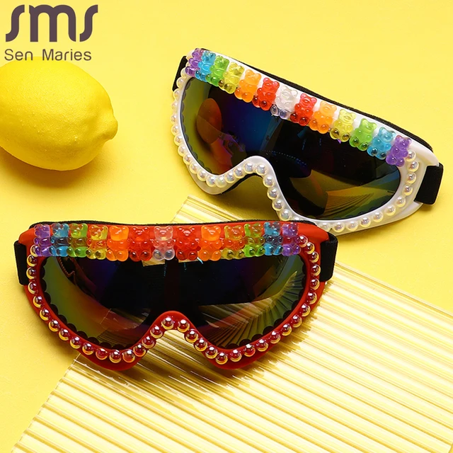 Steampunk Sport Sunglasses Goggle New Women Men Fashion Pearl Sun Glasses Outdoors Cycling Glasses Unisex UV400 Protect Eyewear 5