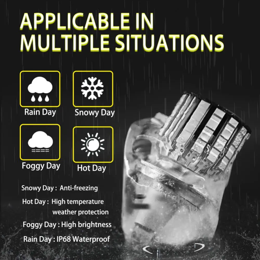 

H8/9/11 Practical Fog Lamp Durable Led Headlights High Bright Quartz Headlights Car Supplies 6000k Waterproof Car Headlights 40w