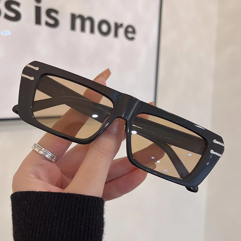 

Солнцезащитные очки Мужские Женские, прямоугольные, в оправе, винтажные, со степенью защиты UV400