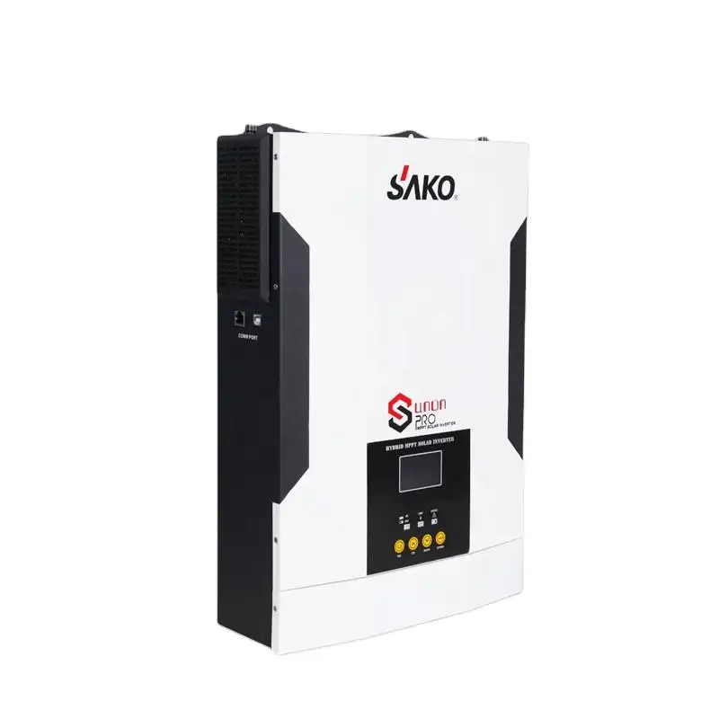 

SAKO off grid pure sine wave Wifi optional Solar hybrid inverter 5.5kw mppt high PV input voltage range120v-450v with controller
