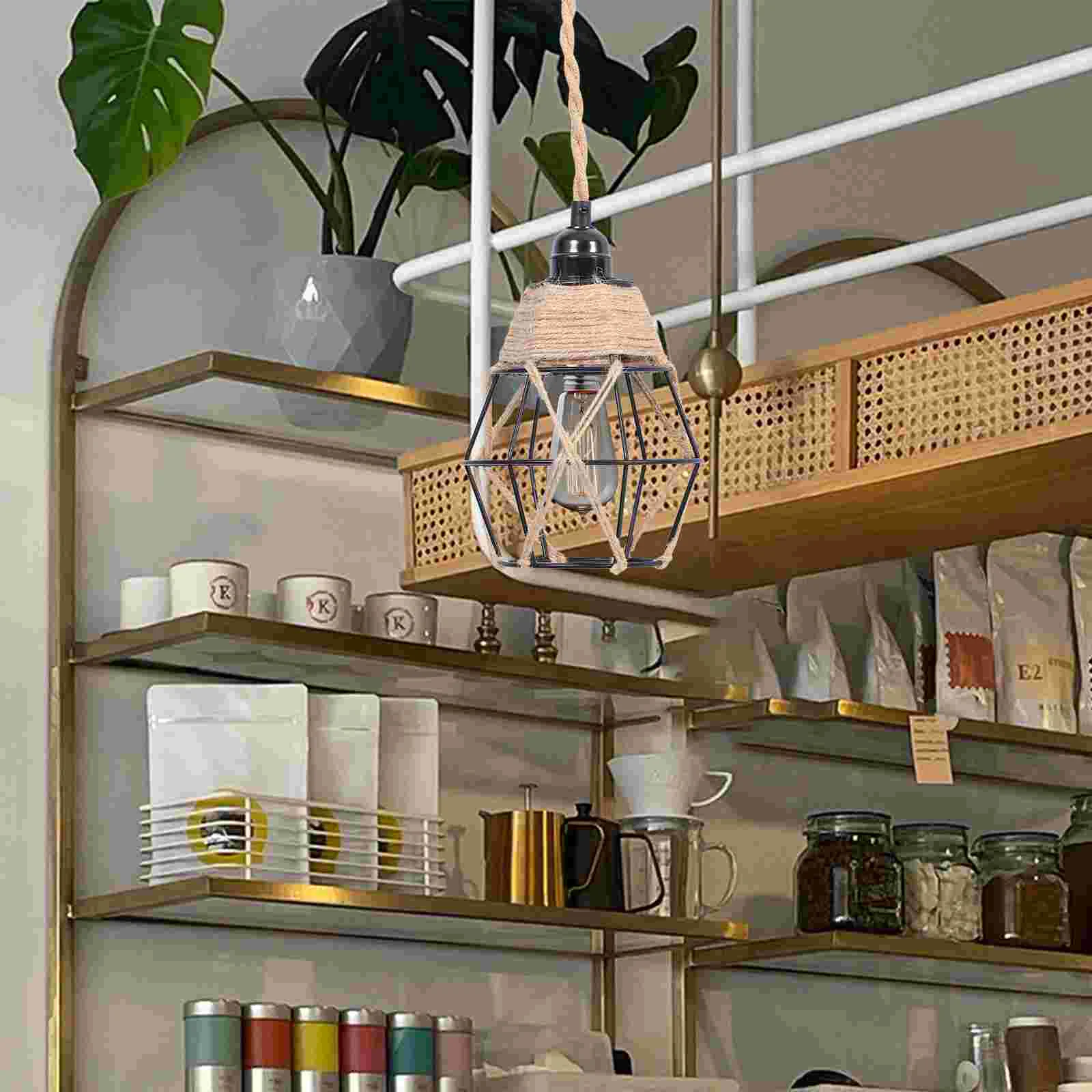 

Pendant Light Fixture Rope Pendant Light Plug In Cord for Hanging Lamp with (EU Plug)