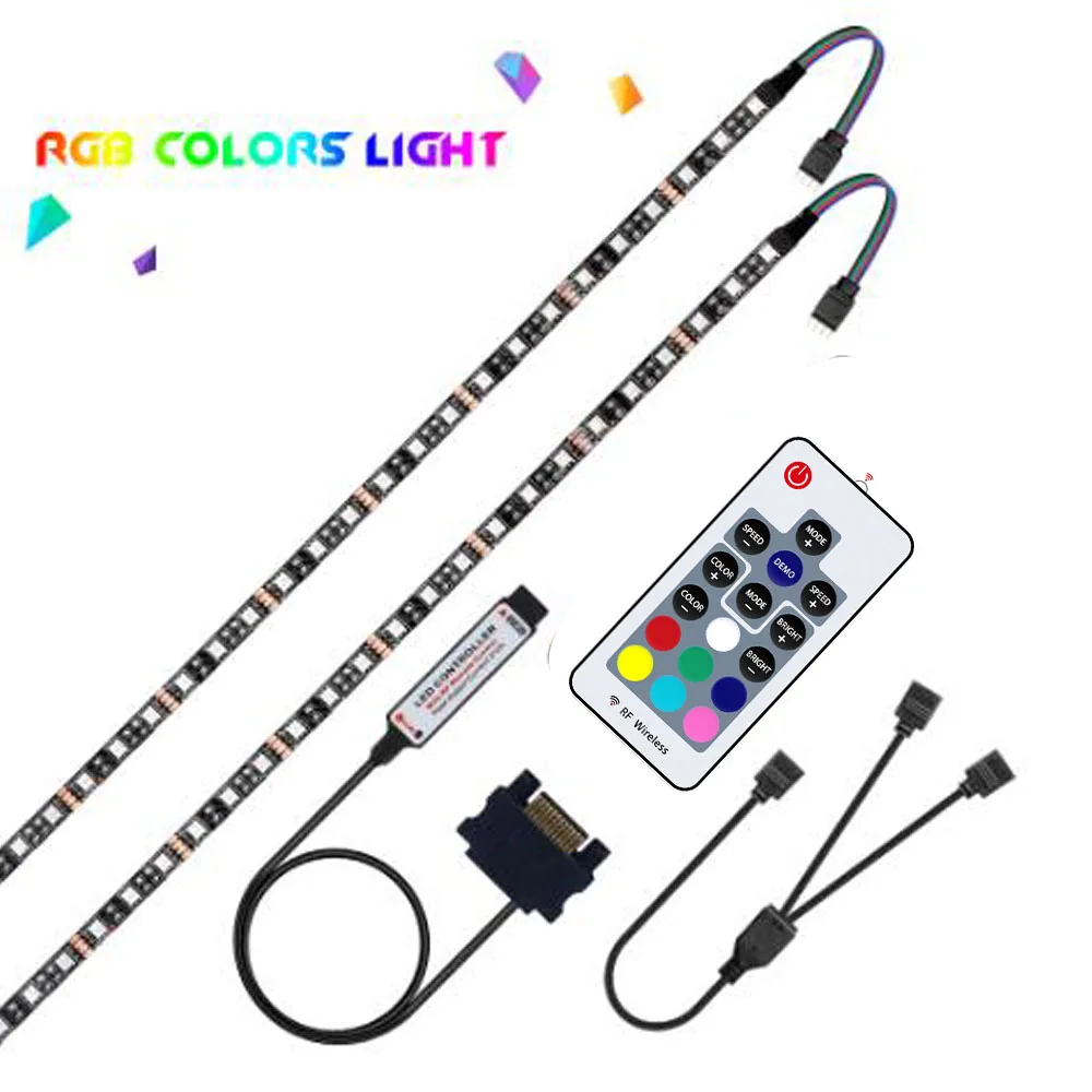 Светодиодная лента с интерфейсом SATA 12 В постоянного тока RGB 17 клавиш