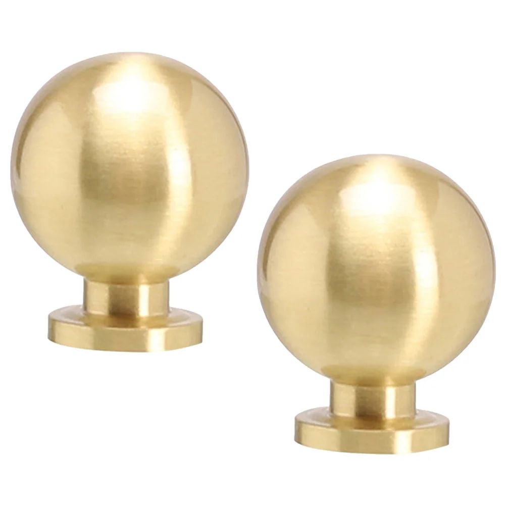 

2 Pcs Knobs Dresser Drawers Wardrobe Cabinet Pulls Handle Brass Cupboard Door Handles