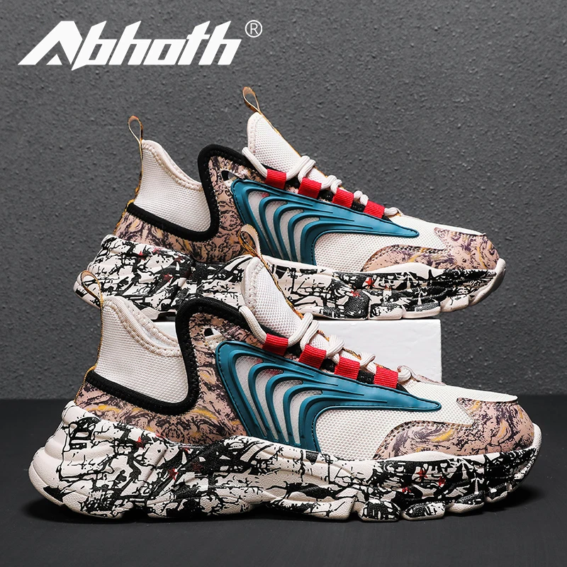 

Abhoth Casual Shoes Blade Sneakers Men's Shoes Summer Breathable Cool Trend Basketball High-top Socks Shoes Men's Trendy Shoes