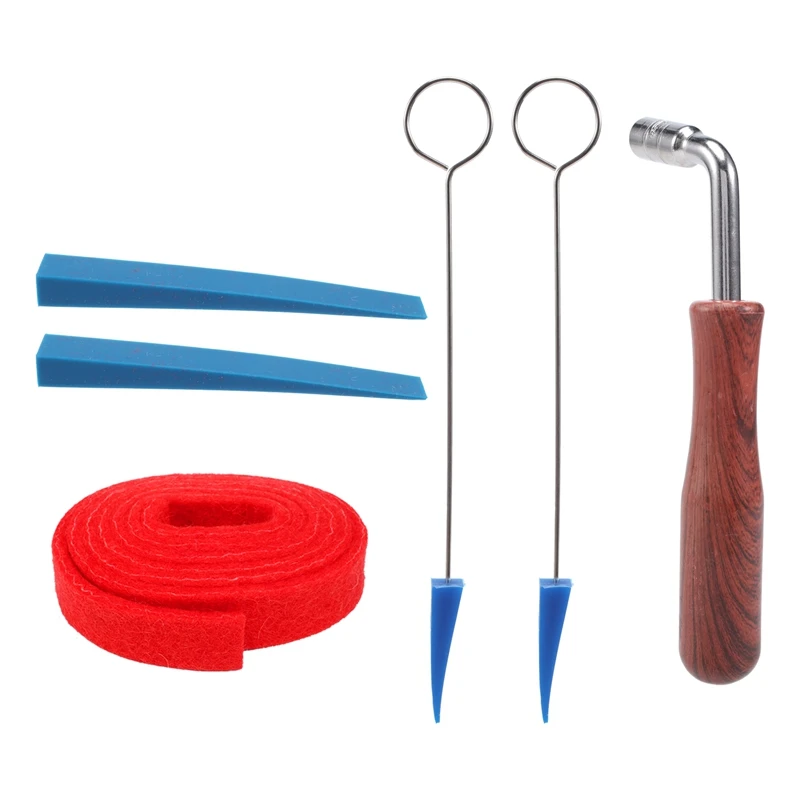 

6 Pcs Piano Tuning Kit Simple Tuning Tool Mute Hammer DIY Set For Piano Tuning