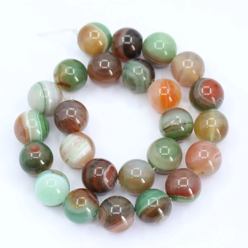 

APDGG 16mm Natural Mix Color Agate Gems Stone Smooth Round Loose Beads Strands Jewelry Making DIY