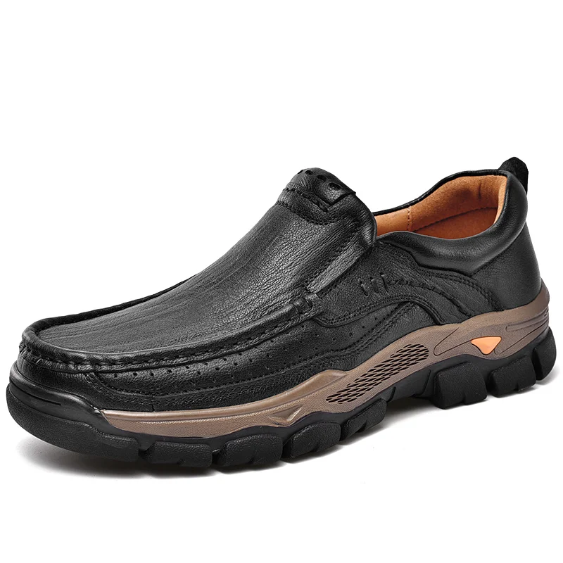 

2023 Fashion Breathable Outdoor Walking Shoes Slip-on Driving Shoes New Men Casual Shoes Soft Cow Leather Men Loafers