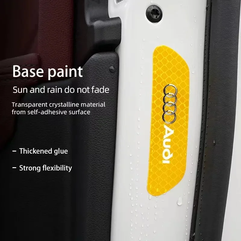 4 шт. предупреждающая светоотражающая наклейка на дверь автомобиля