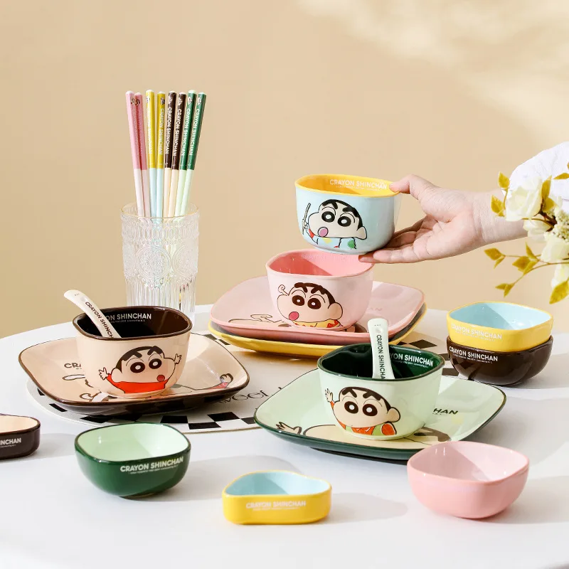 Kawaii аниме карандаш Шин-тян керамическая миска мультфильм анимация посуда