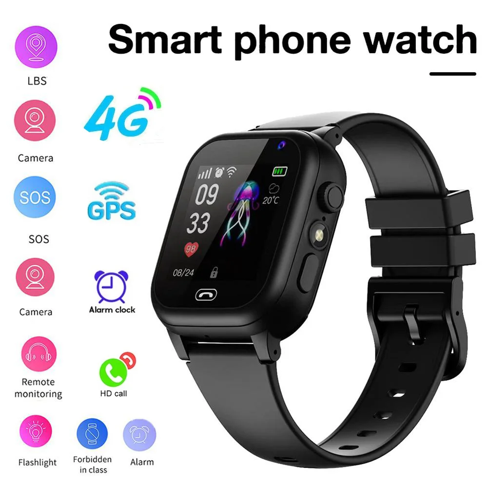 

Kids 4G Smart Watch 400mAh SOS GPS Location Video Call WiFi Sim Card For Children SmartWatch Camera Waterproof Watch Rushed