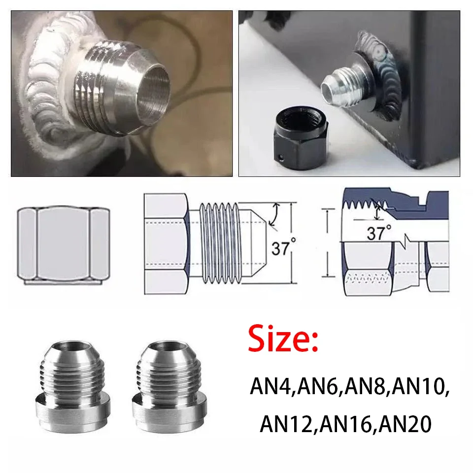 AN20 AN16 AN12 AN10 AN8 AN6 AN4 AN3 Штекерная заготовка 6061T 6 сварное соединение из алюминиевого