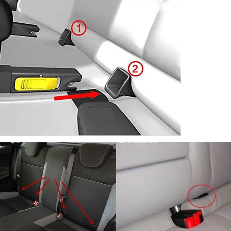 

1 Pair Latch Guide Safety Seats General Isofix Interface Belt Latch Guide For (ISOFIX) Car Interior Seat Accessories Safety